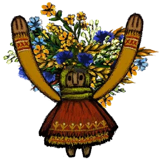 Sticker куколка покушай - 5