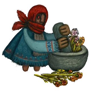 Sticker куколка покушай - 10