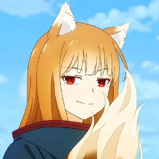 Sticker Волчица и пряности @anime_stickerr - 1