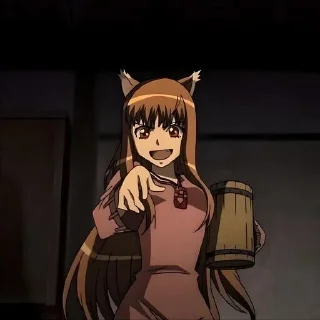 Sticker Волчица и пряности @anime_stickerr - 2