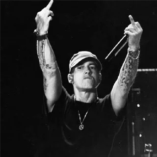 Стикер Eminem Fingers @stickersb2b - 1