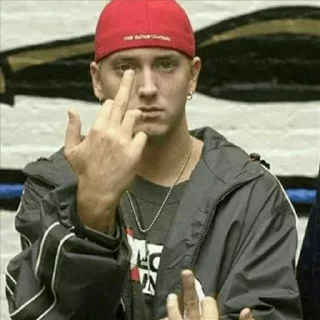 Стикер Eminem Fingers @stickersb2b - 4