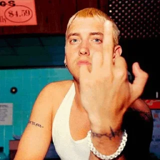 Стикер Eminem Fingers @stickersb2b - 11