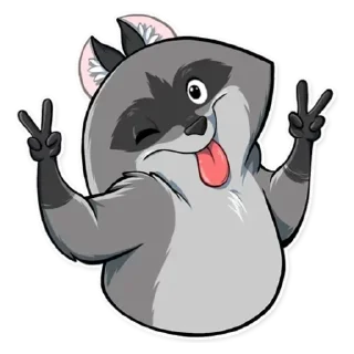 Sticker Енот - 10