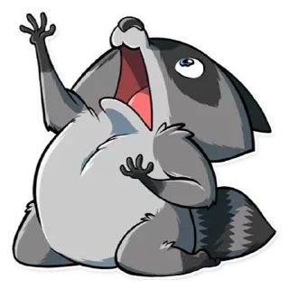 Sticker Енот - 4