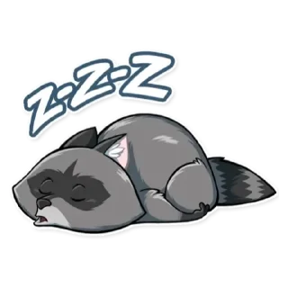 Sticker Енот - 6