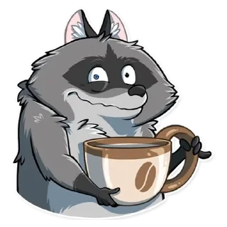 Sticker Енот - 7