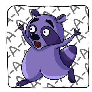 Sticker Енотя - 2