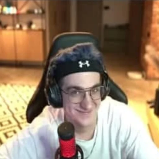 person human face headphones