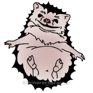 Sticker еж ксюша - 6