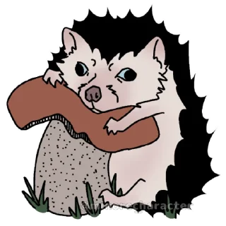 Sticker еж ксюша - 7