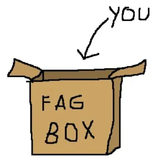 Sticker Faggot Hate - 3