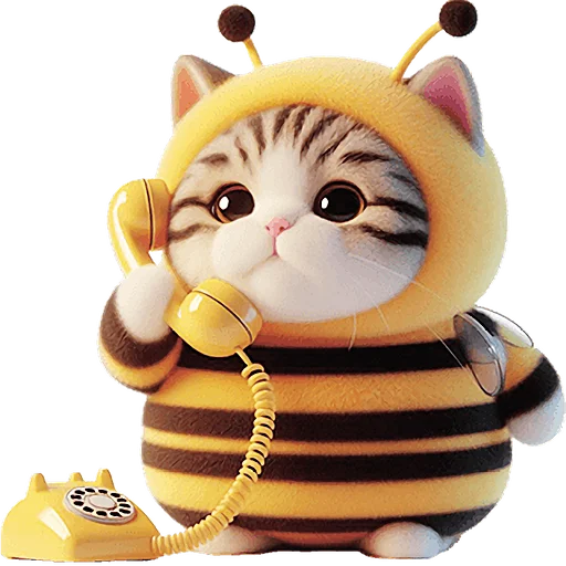 Sticker Fat_Cat_BeeBee_Nyasticks - 1