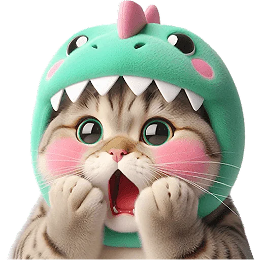 Стикер Fat_Cat_DiNo_Nyasticks - 1