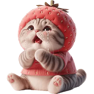 Sticker Пушистые клубники @Nyasticks - 5