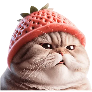 Sticker Пушистые клубники @Nyasticks - 8