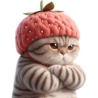 Sticker Пушистые клубники @Nyasticks - 6