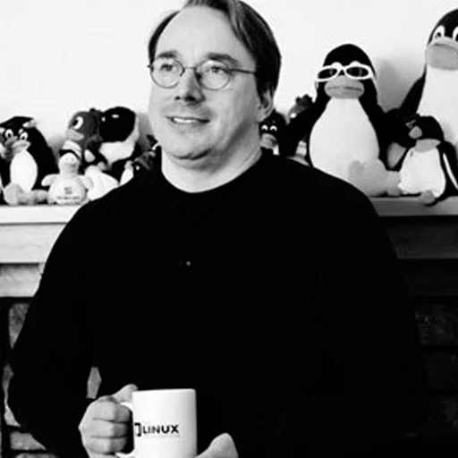 Linus Torvalds (@stickers_by_utya) - human face