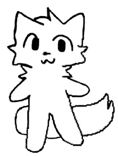 клипарт эскиз кошка