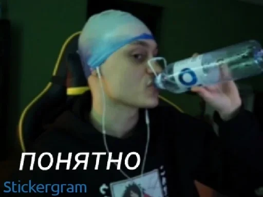 human face person bottle