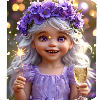 Стикер Фиалка - 4