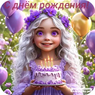 Стикер Фиалка - 11