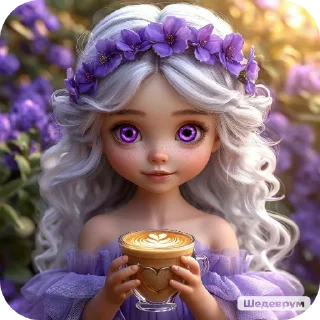 Стикер Фиалка - 8