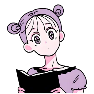 Sticker Фиолетовая-тян @nyasticks - 9