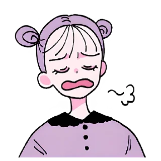 Sticker Фиолетовая-тян @nyasticks - 5