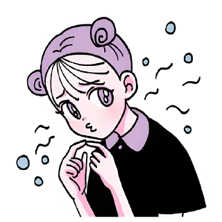 Sticker Фиолетовая-тян @nyasticks - 4