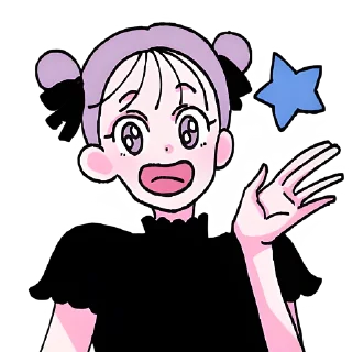 Sticker Фиолетовая-тян @nyasticks - 3