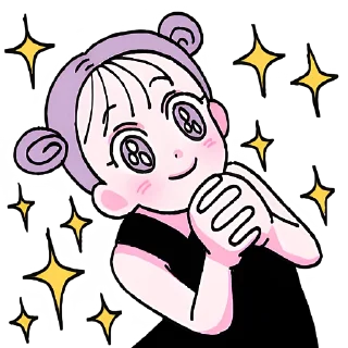 Sticker Фиолетовая-тян @nyasticks - 8