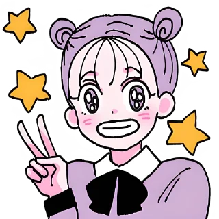 Sticker Фиолетовая-тян @nyasticks - 10