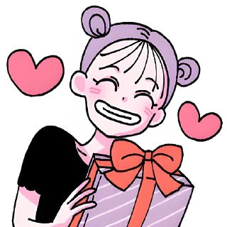 Sticker Фиолетовая-тян @nyasticks - 7