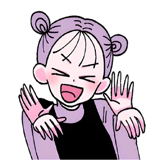 Sticker Фиолетовая-тян @nyasticks - 11