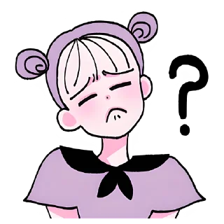 Sticker Фиолетовая-тян @nyasticks - 1