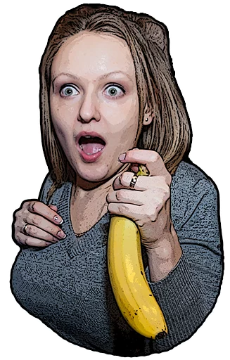 banana human face fruit