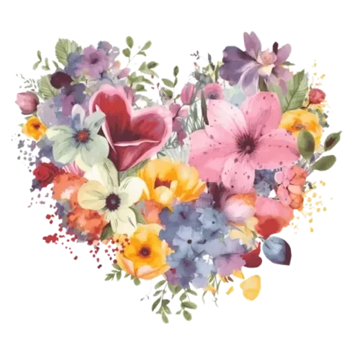 Sticker FlowerHeartPngMin - 1