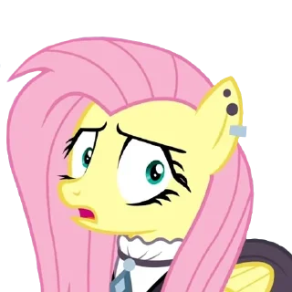 Стикер Fluttershy goth | @MyLittlePony_bots - 9