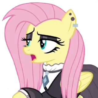 Стикер Fluttershy goth | @MyLittlePony_bots - 2