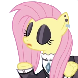 Стикер Fluttershy goth | @MyLittlePony_bots - 8