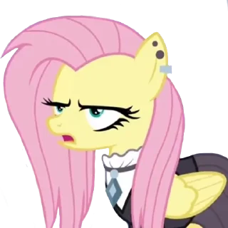 Стикер Fluttershy goth | @MyLittlePony_bots - 5