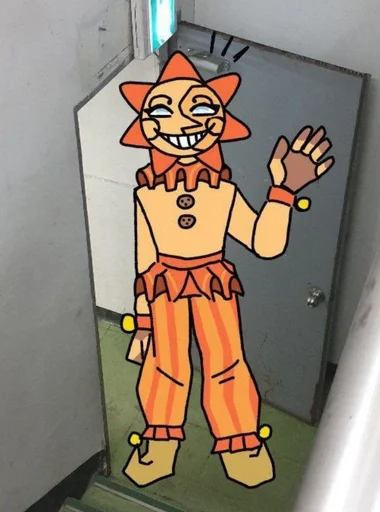 cartoon drawing wall