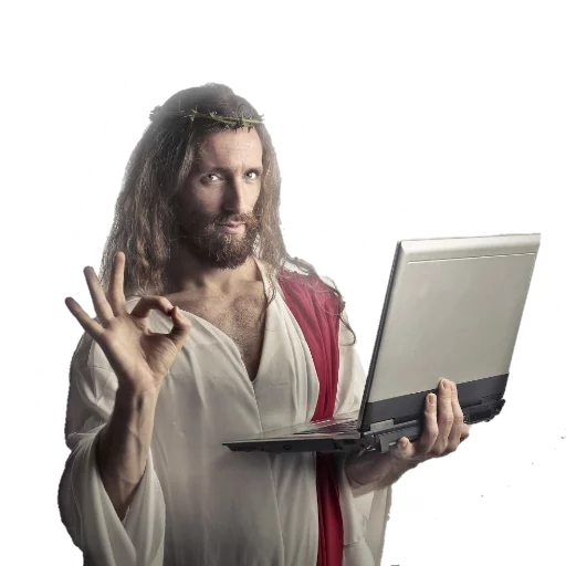 person computer human face