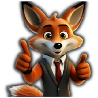 Sticker Fox_3D - 4
