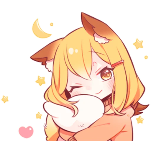 Sticker Девочка-лисичка @nyasticks - 11