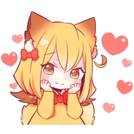 Sticker Девочка-лисичка @nyasticks - 10