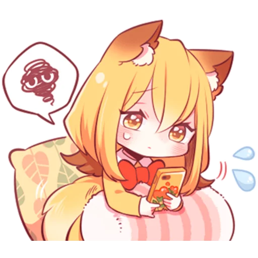 Sticker Девочка-лисичка @nyasticks - 7