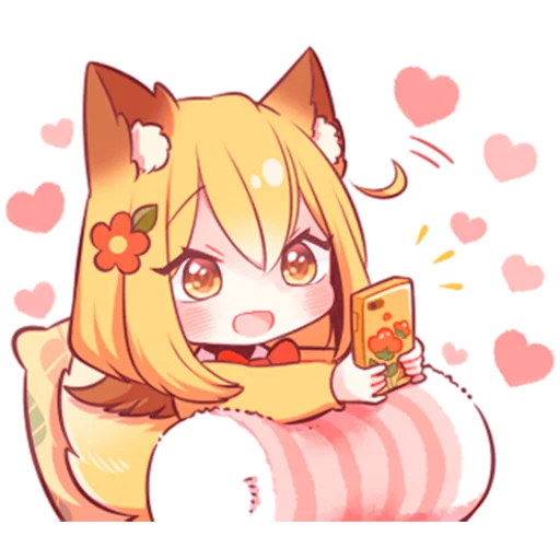 Sticker Девочка-лисичка @nyasticks - 6