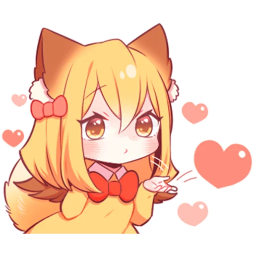 Sticker Девочка-лисичка @nyasticks - 3